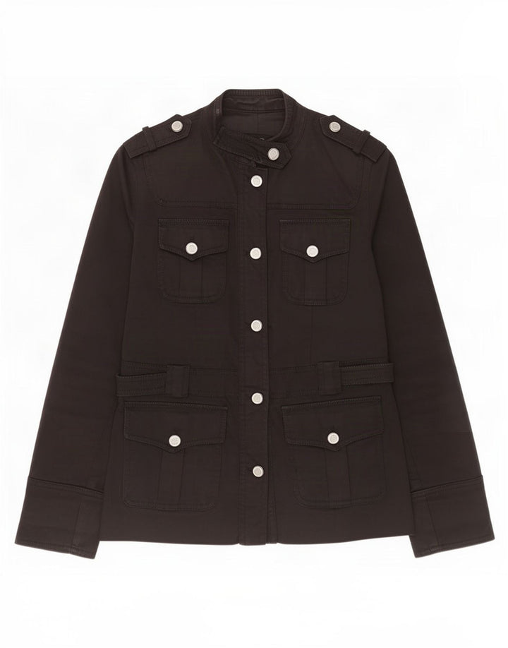 Massimo Dutti Veste militaire pour femme UK 10 Petit coton noir
