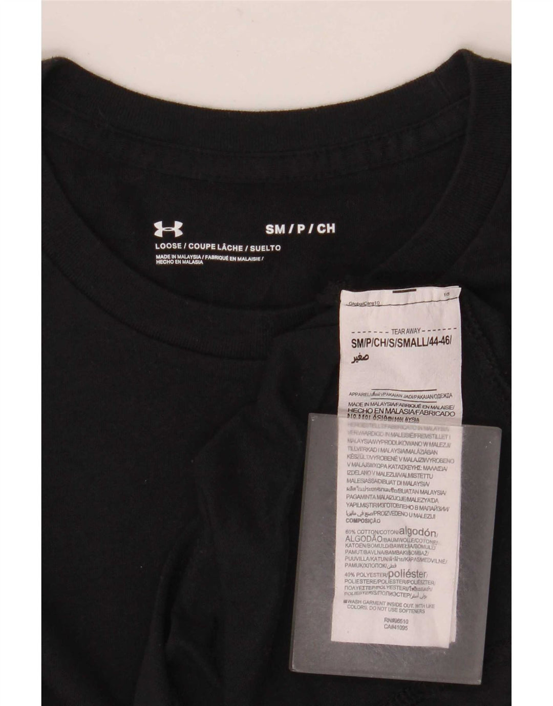 Under Armour T-Shirt Graphique Homme Petit Noir Coton