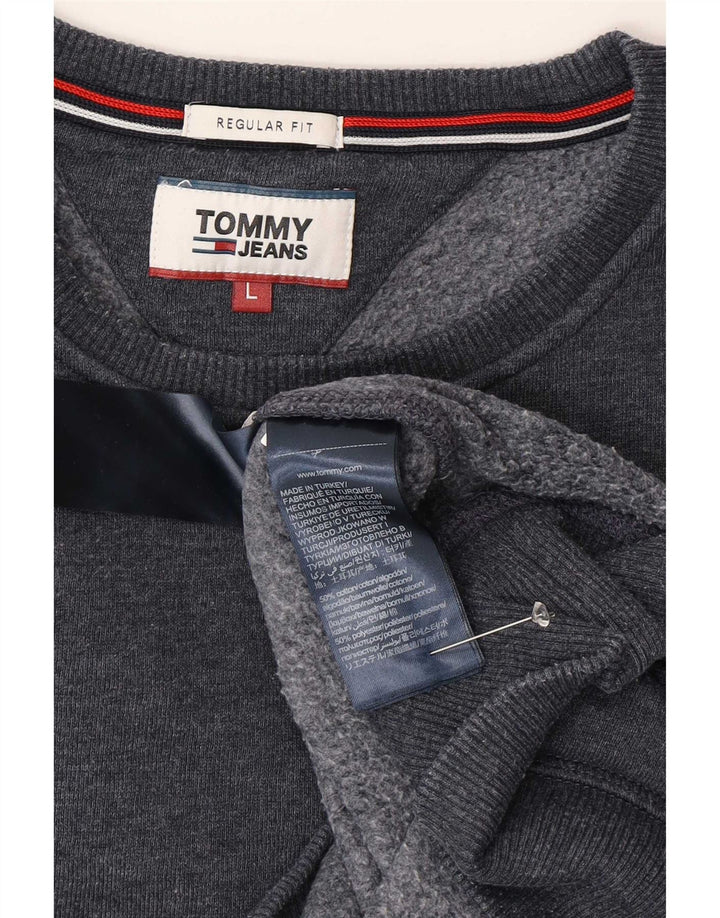 Tommy Hilfiger Sweat-shirt coupe classique pour homme en coton bleu marine Taille L