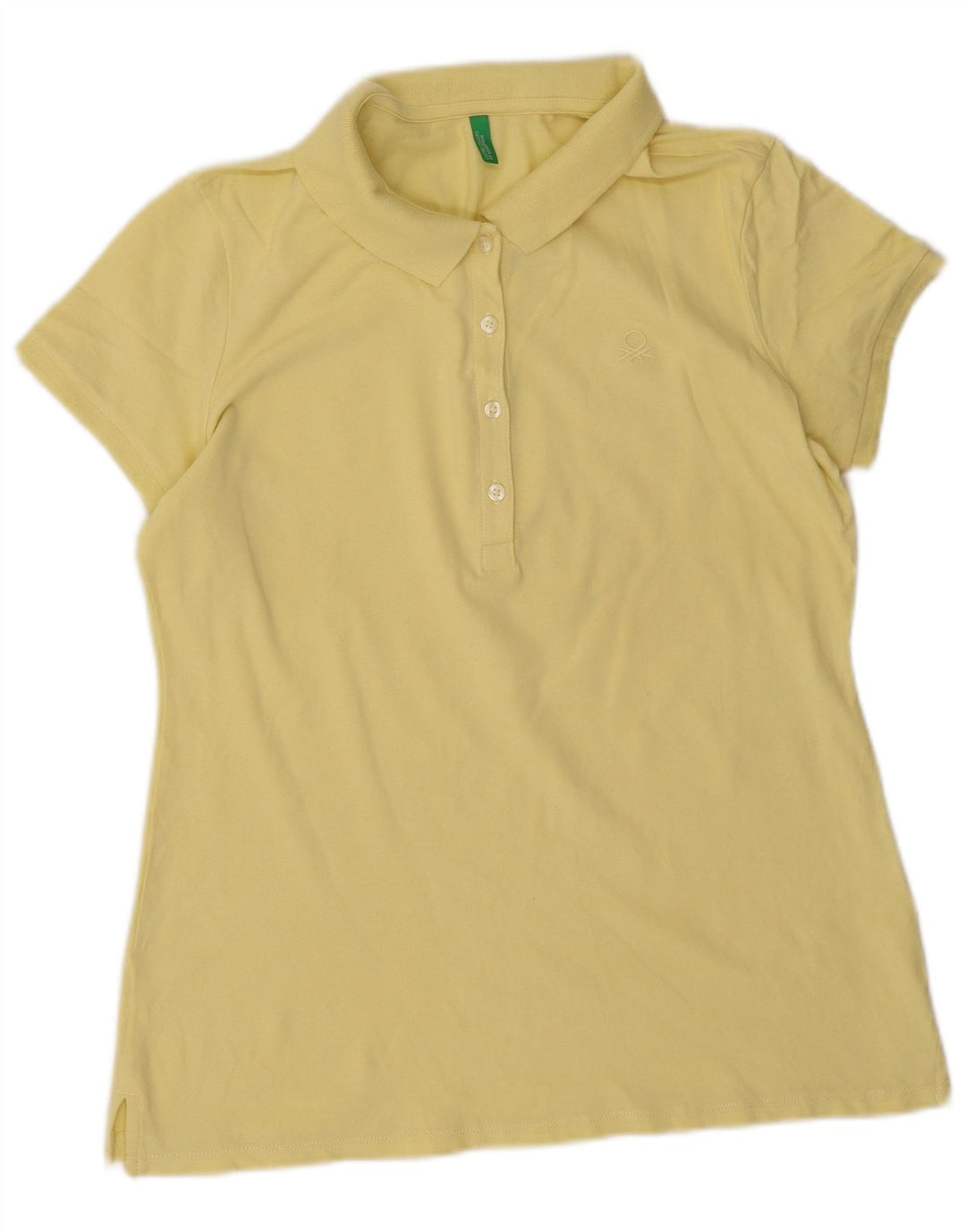 Benetton Polo Femme UK 12 Jaune Moyen