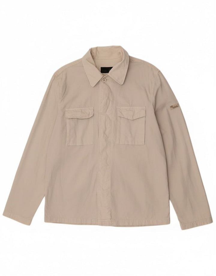 Gas Veste Bomber Homme UK 42 XL Coton Blanc Cassé