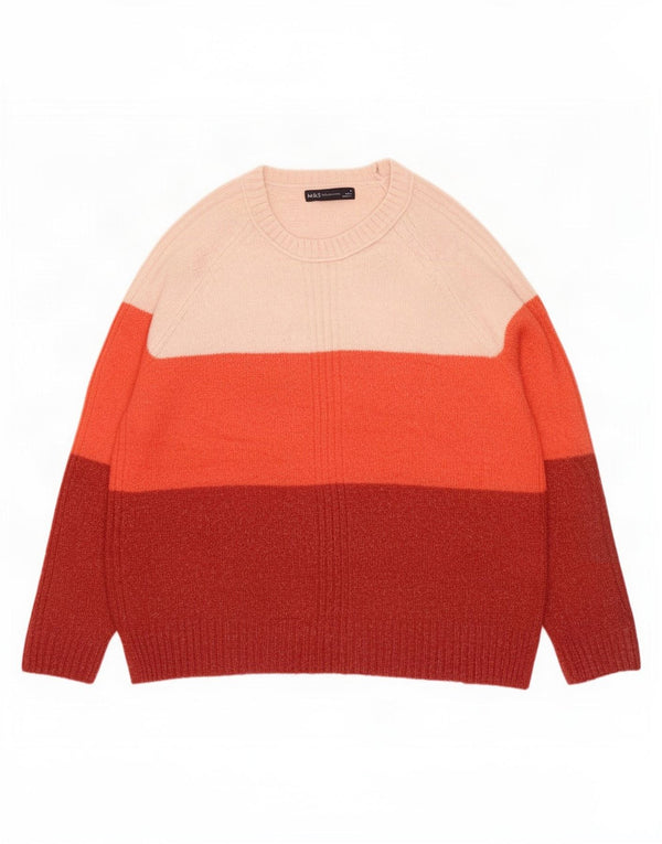 Marks & Spencer Pull col bateau pour femme UK 14 Medium Multicolore