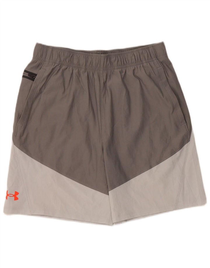 Under Armour Short de Sport Homme Gris Moyen Colourblock Elastane