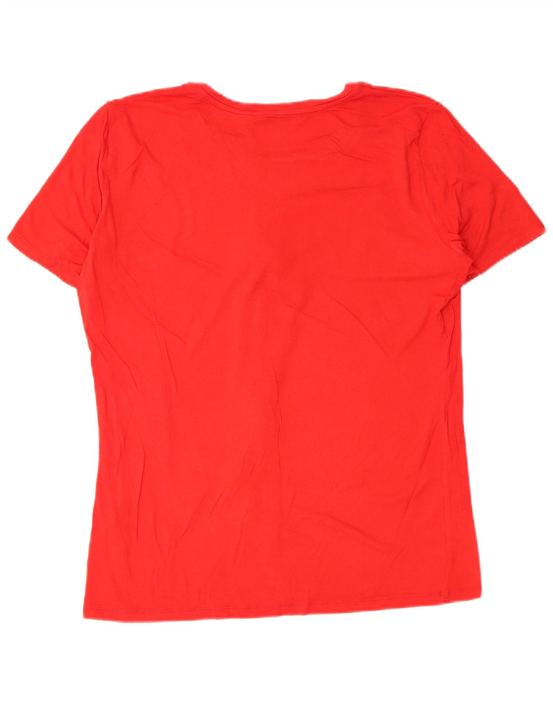 Guess T-Shirt Femme Top UK 16 Large Rouge Viscose