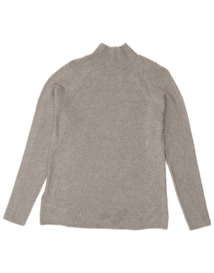 Marks & Spencer Pull col roulé pour femme UK 12 Gris moyen Viscose
