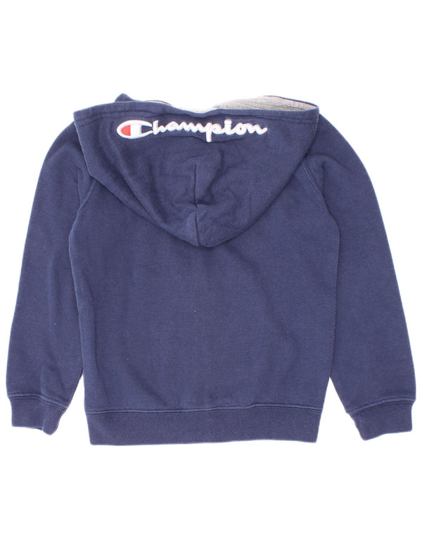 Champion Pull à capuche zippé graphique pour garçon 3-4 ans 2XS Bleu marine Coton