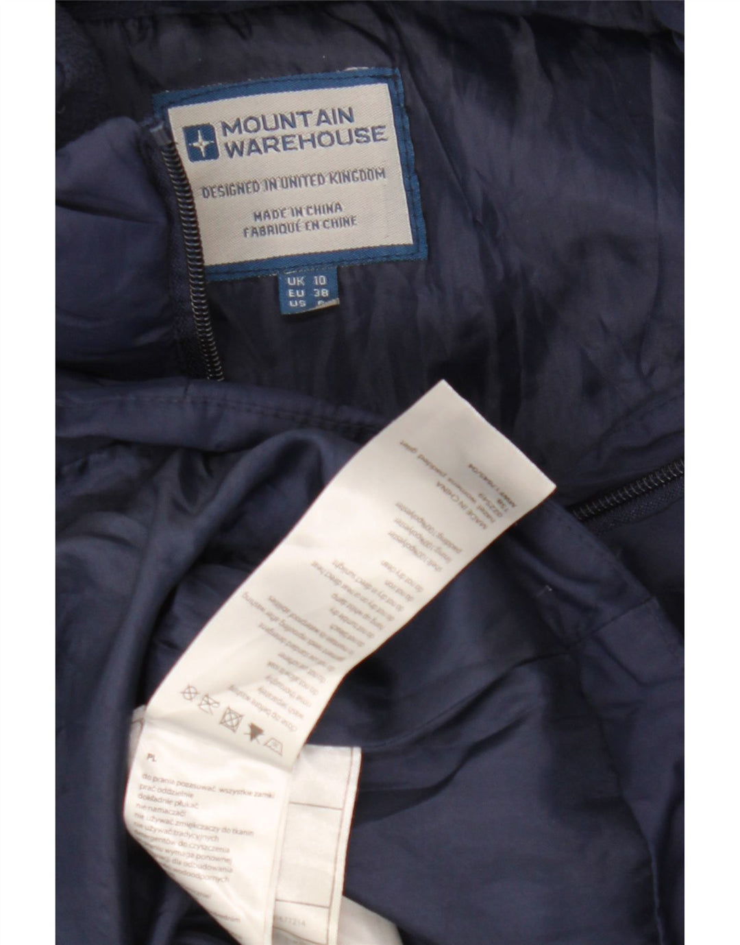 Mountain Warehouse Gilet rembourré pour femme UK 10 Small Bleu marine Polyester