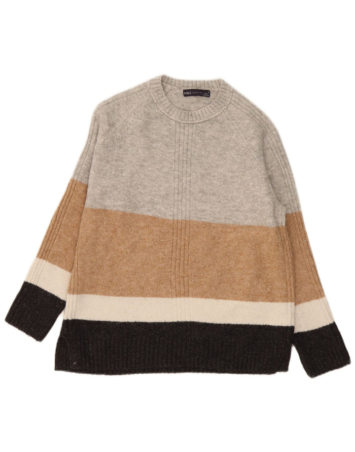 Marks & Spencer Pull ras du cou pour femme UK 14 Gris moyen