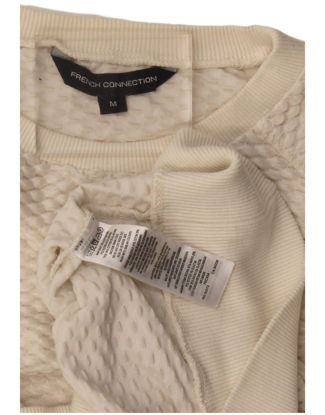 French Connection Pull col bateau pour femme UK 14 Medium Off White