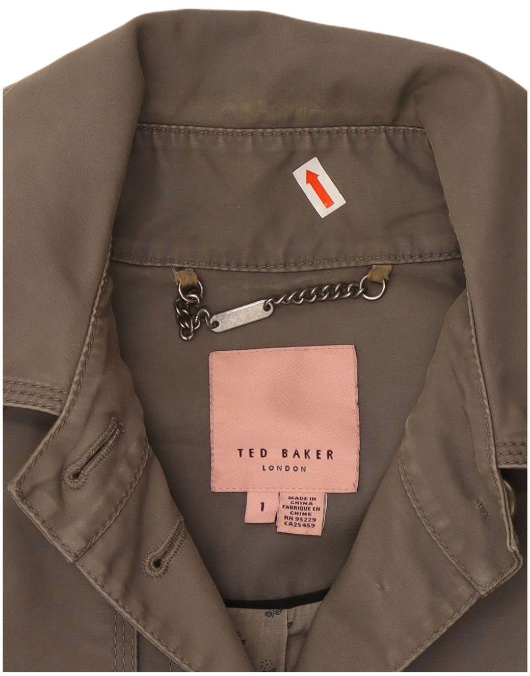 TED BAKER Trench court femme taille 1 XS coton gris