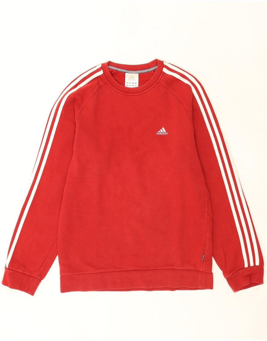 Adidas Sweat-shirt pour homme en coton color block Rouge Taille S