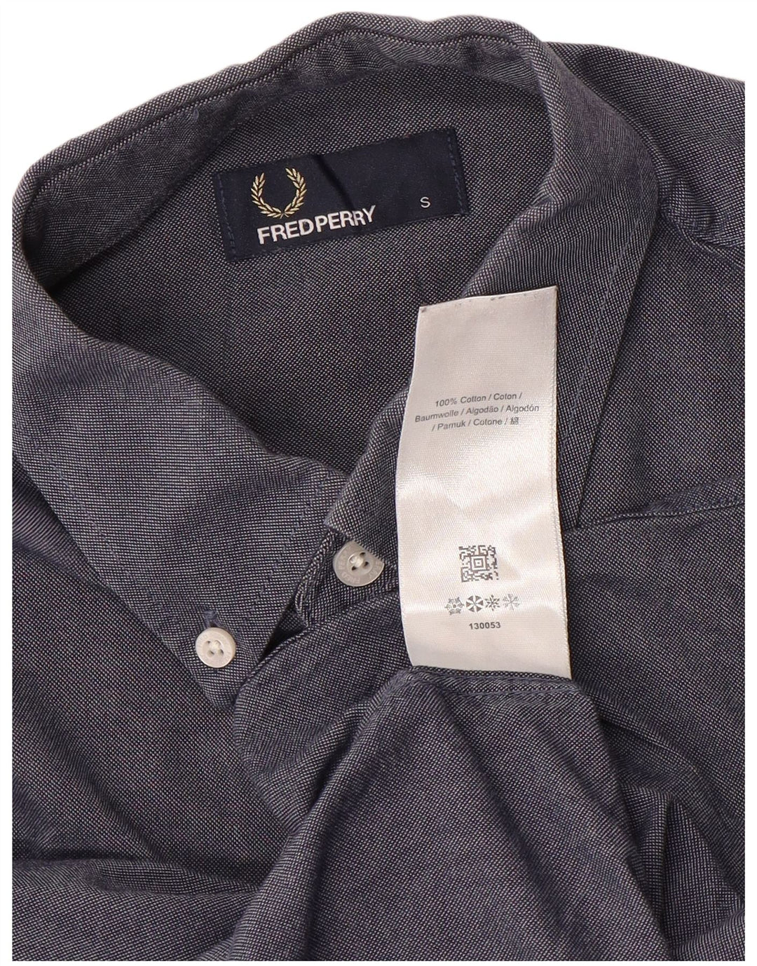 Fred Perry Chemise Homme Small Bleu Marine Coton