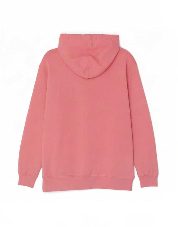 Marks & Spencer Womens Zip Hoodie Sweater UK 14 Large Pink Cotton