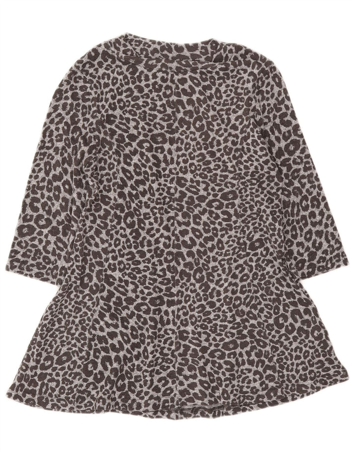 Marks & Spencer Robe trapèze pour femme UK 42 Gris moyen imprimé animal