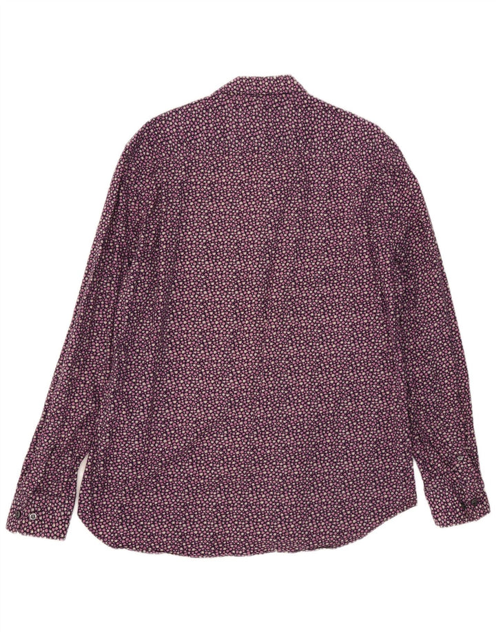 French Connection Chemise Homme Large Violet Floral Coton