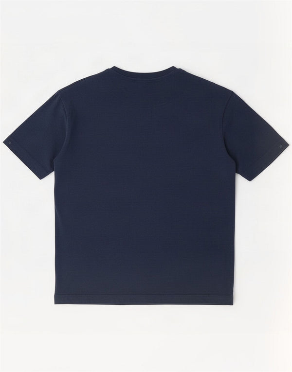 Ted Baker T-Shirt Homme Top Taille 4 Large Bleu Marine Tencel