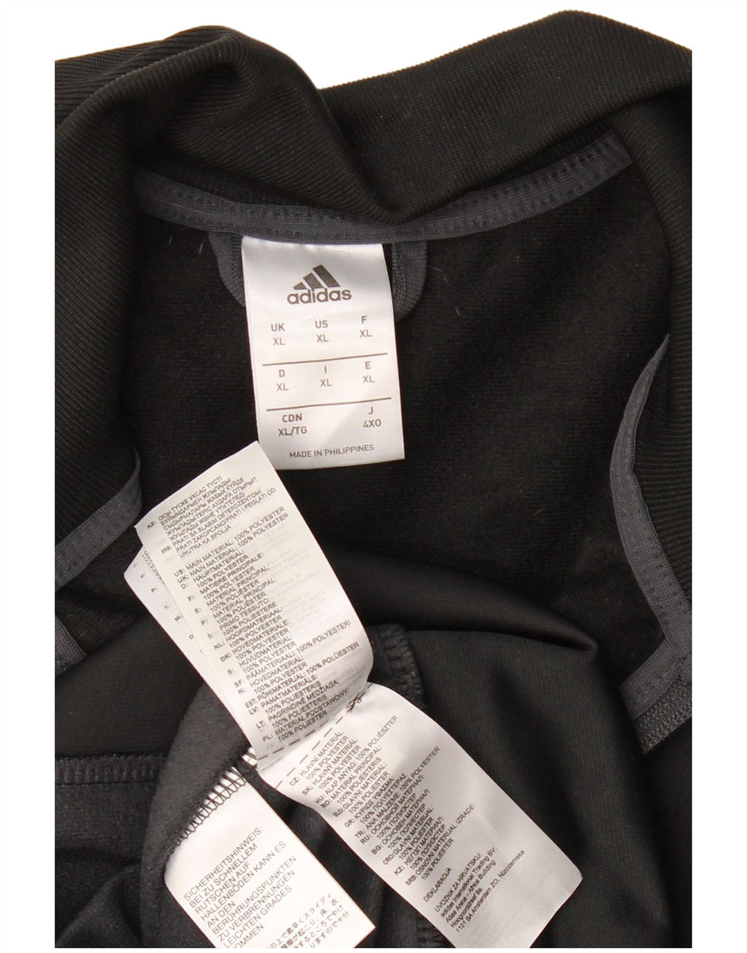 Adidas Veste de survêtement pour homme XL Gris Colorblock Polyester