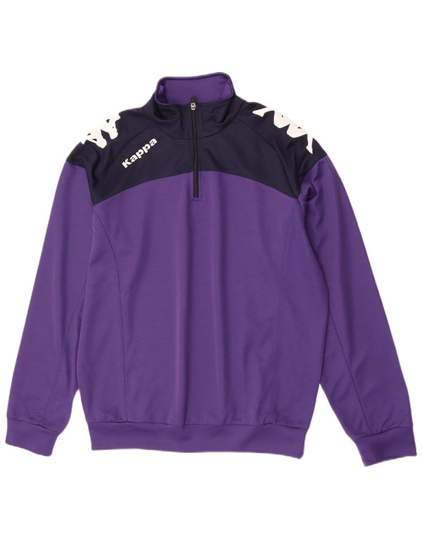 Kappa Veste de Survêtement Graphique à Col Zippé pour Homme XL Violet Colorblock