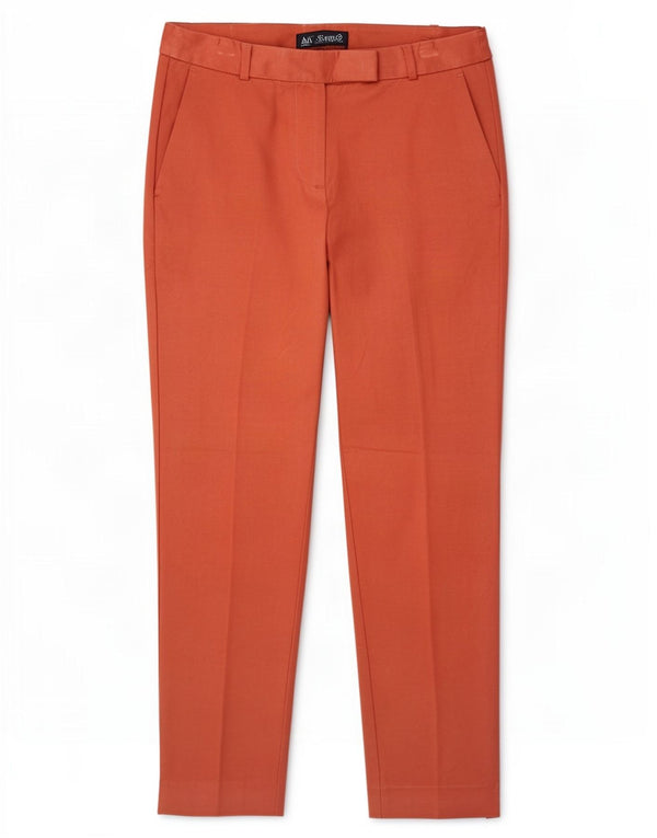 Marks & Spencer Pantalon de costume court slim pour femme UK 12 Medium W32 L25 Orange