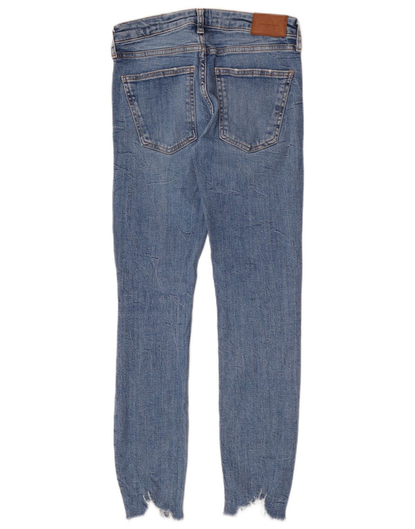 Zara Jean skinny effet vieilli pour femme EU 38 Small W28 L28 Bleu