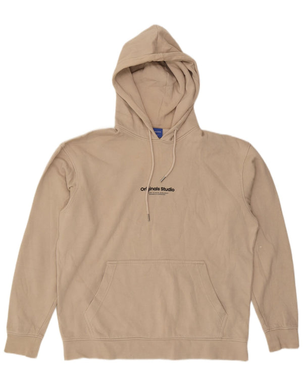 Jack & Jones Pull à capuche XL en coton beige pour homme