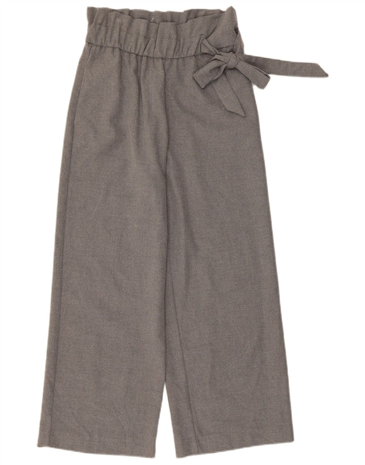 Pantalon court Zara Femme Small W26 L24 Gris Polyester