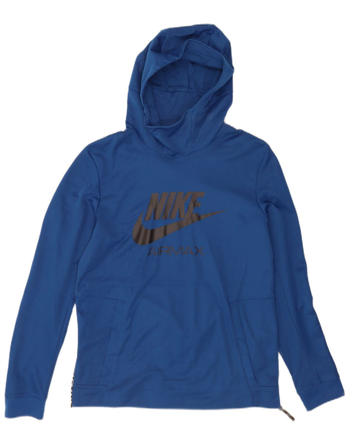 Nike Pull à capuche graphique en coton bleu moyen pour homme