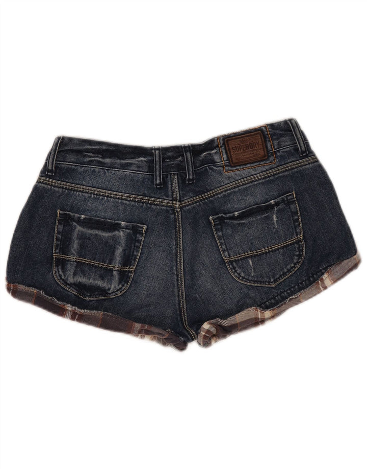 SUPERDRY Short en jean vieilli W30 pour femme en coton bleu moyen