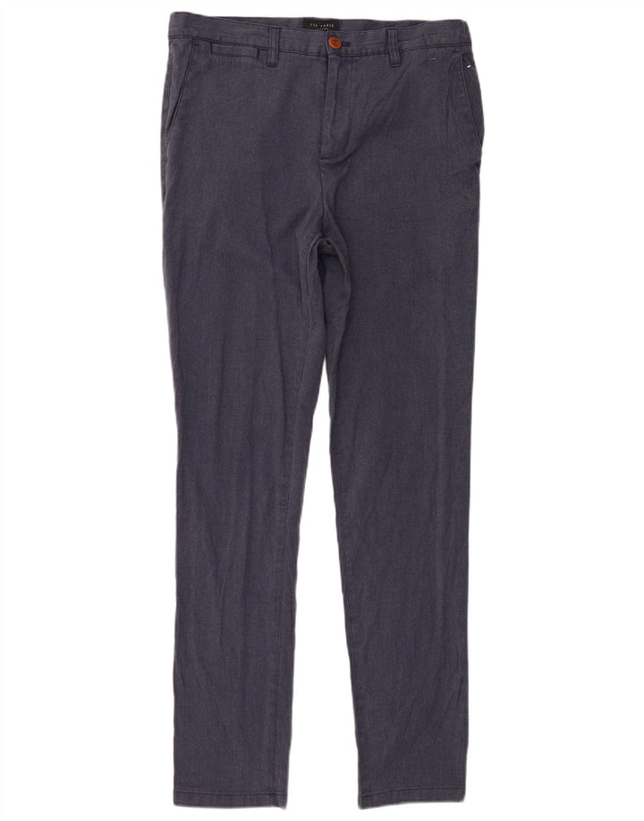 Ted Baker Pantalon Chino Slim Homme W30 L31 Bleu Marine Polyester