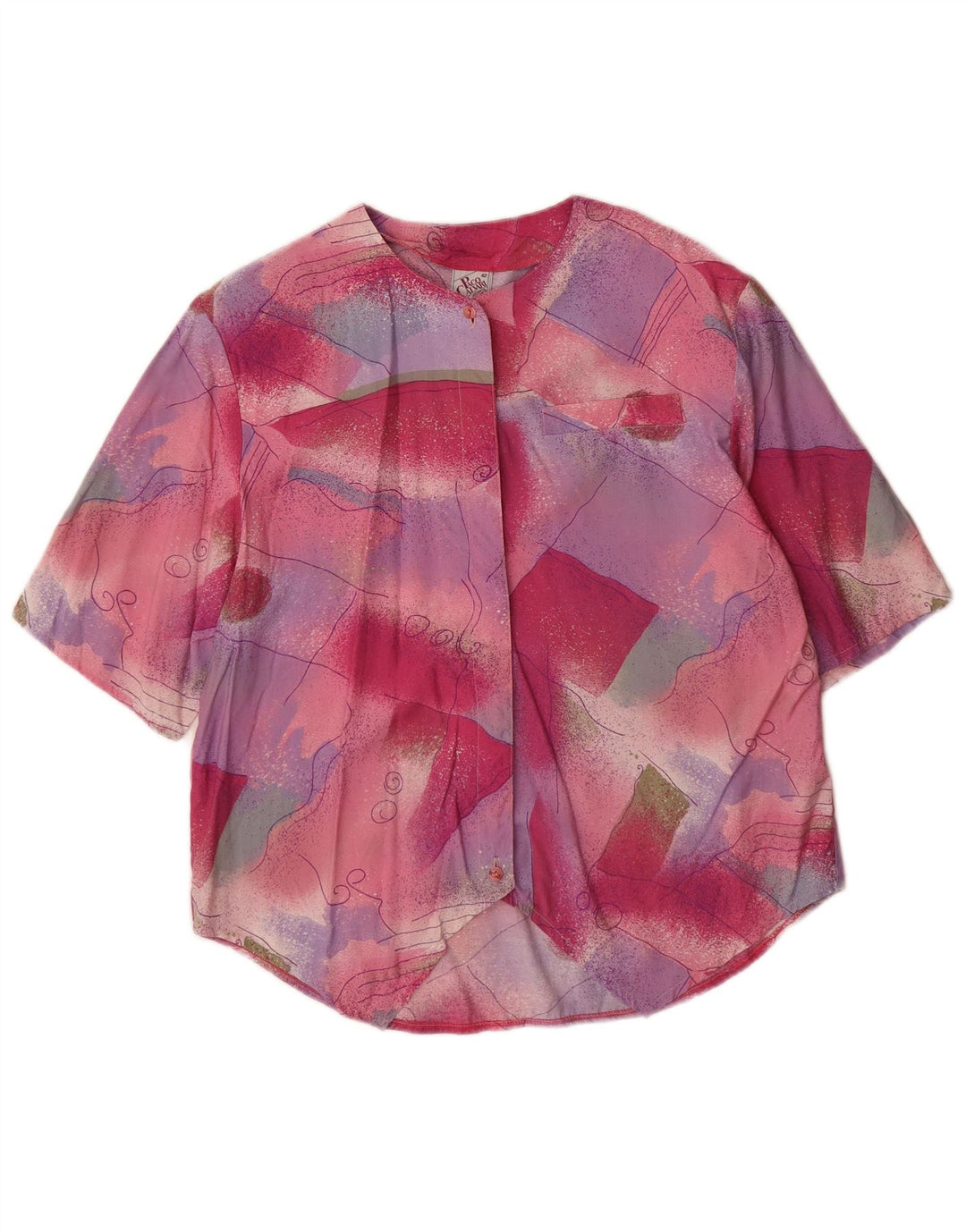 Paco Calvari Chemisier Femme EU 42 Large Multicolore Géométrique