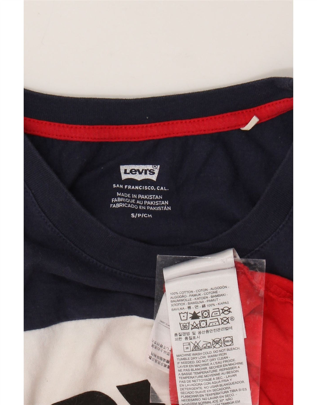 LEVI'S Débardeur court graphique pour femme UK 10 Petit rayé multicolore