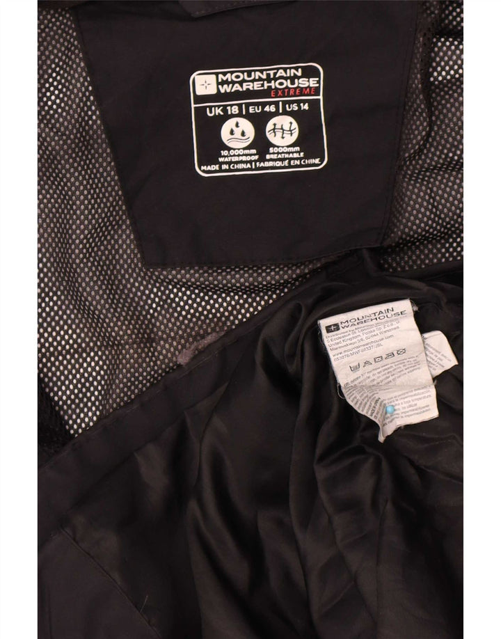 Mountain Warehouse Veste de pluie surdimensionnée à capuche pour femme UK 18 XL Noir