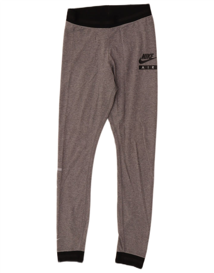 Nike Leggings Femme UK 10 Petit Gris Colorblock Coton