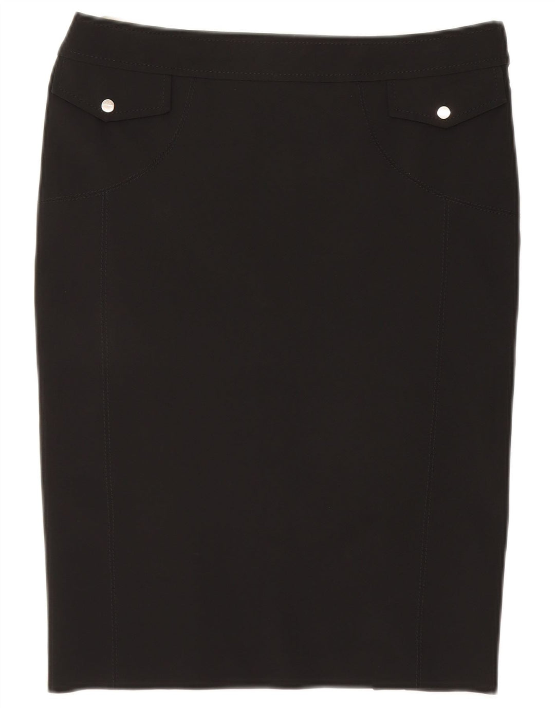 KAREN MILLEN Womens Straight Skirt UK 12 Medium W30  Black Polyester