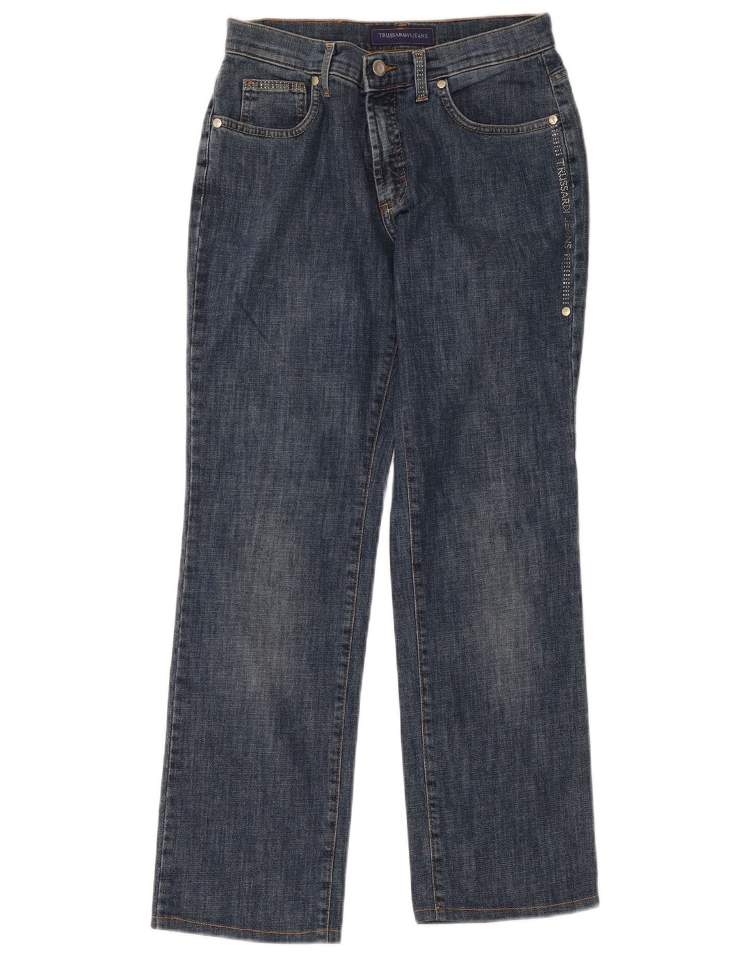 Trussardi Jean Droit W27 L27 Bleu Coton Femme