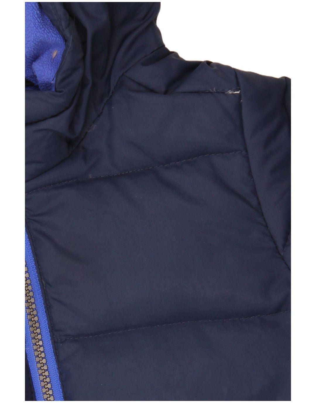 Benetton Veste matelassée à capuche graphique pour garçon 5-6 ans Bleu marine