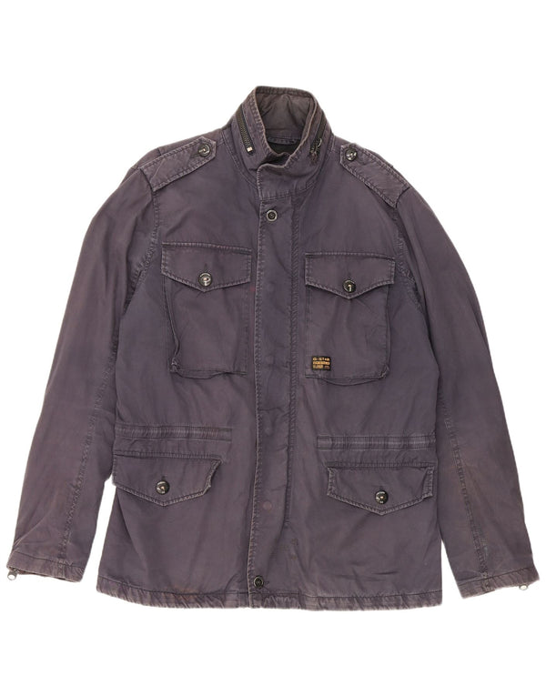 G-Star Veste utilitaire à capuche pour homme UK 42 XL Bleu marine Coton