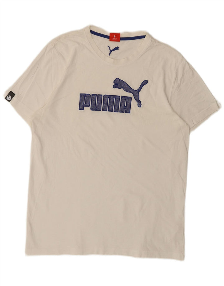 Puma T-Shirt Graphique Homme Blanc Taille L