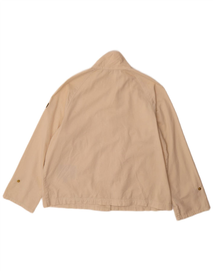 Barbour Veste bomber surdimensionnée pour femme UK 10 Petit coton beige