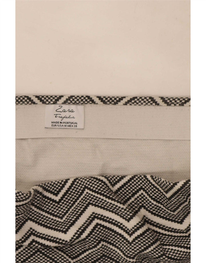 Zara Femme Trafaluc Mini Jupe Moyen W28 Gris Chevron