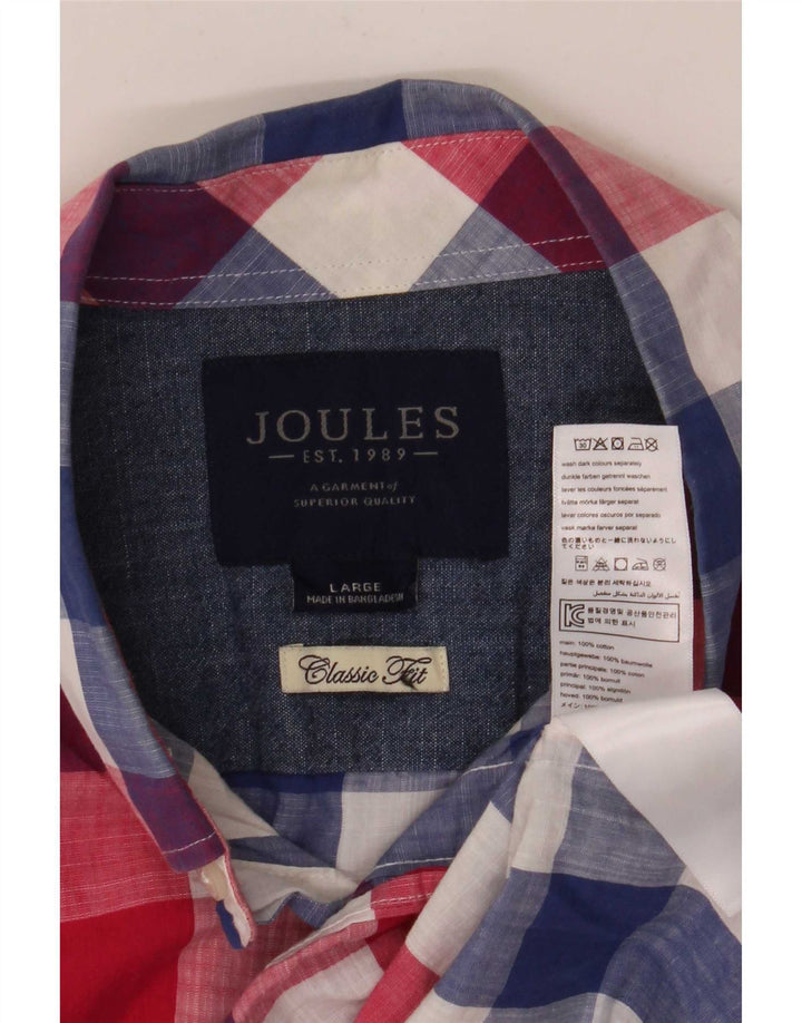 Joules Chemise à manches courtes pour homme Coupe classique Grand vichy multicolore