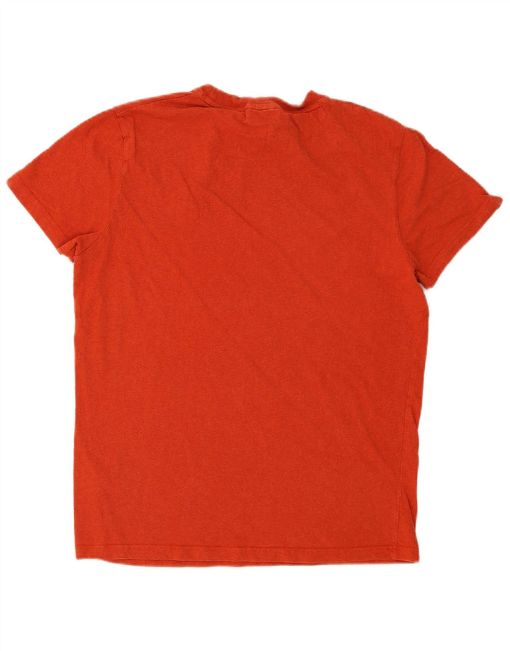 Superdry Homme T-Shirt Top Large Rouge Coton