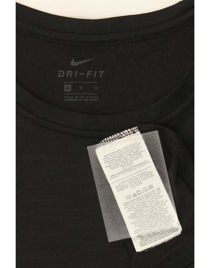 Nike T-shirt Dri Fit pour homme XL en polyester moucheté noir
