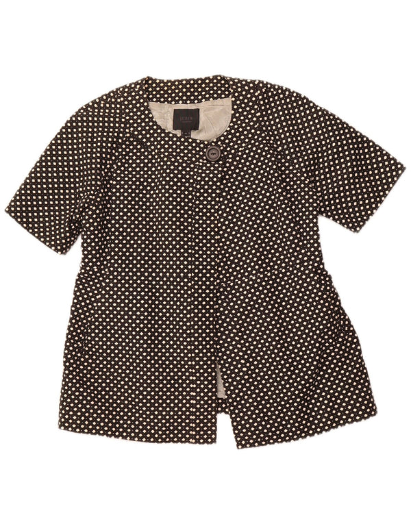 J. CREW Veste blazer à 1 bouton pour femme US 12 Large Noir à pois