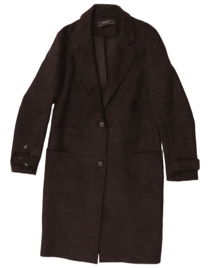 Zara Manteau Femme UK 10 Petit Noir