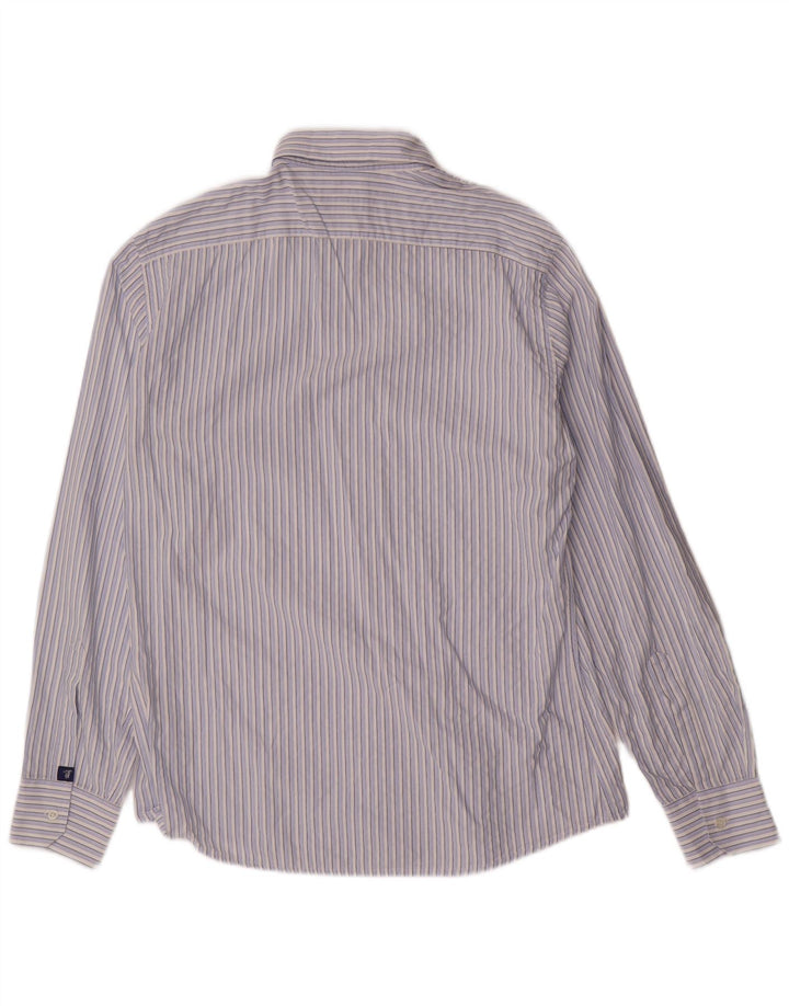 TRUSSARDI JEANS Chemise Homme Bleu Moyen Rayé Coton