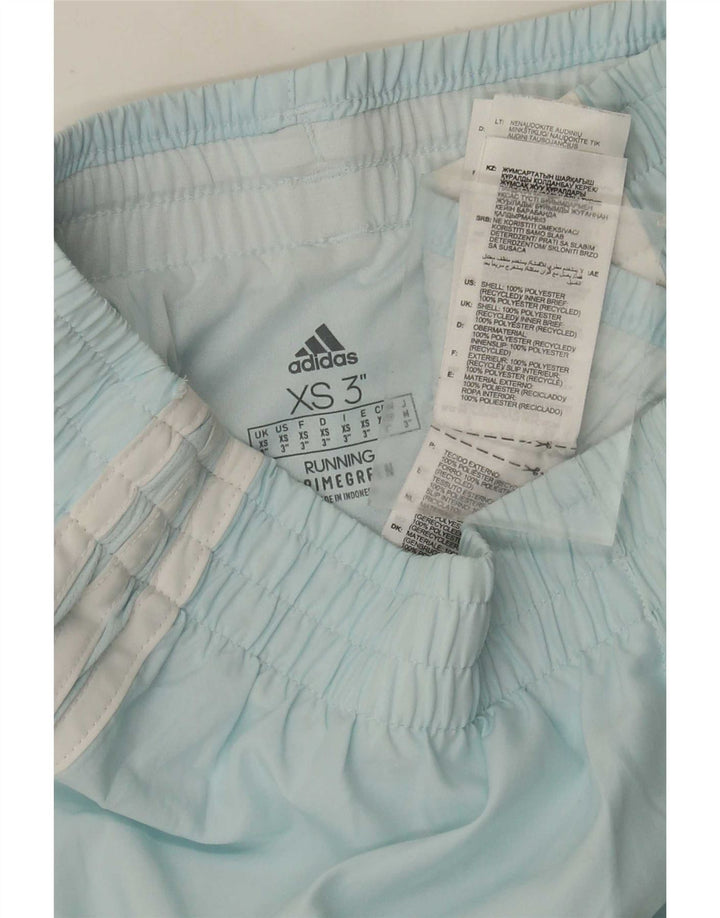 Adidas Short de sport Primegreen pour femme XS Bleu Polyester