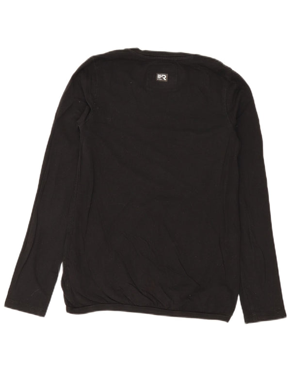 G-Star Haut graphique à manches longues pour femme UK 8 Small Noir Coton