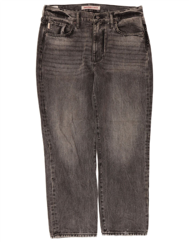 Superdry Jean droit W32 L28 gris coton homme