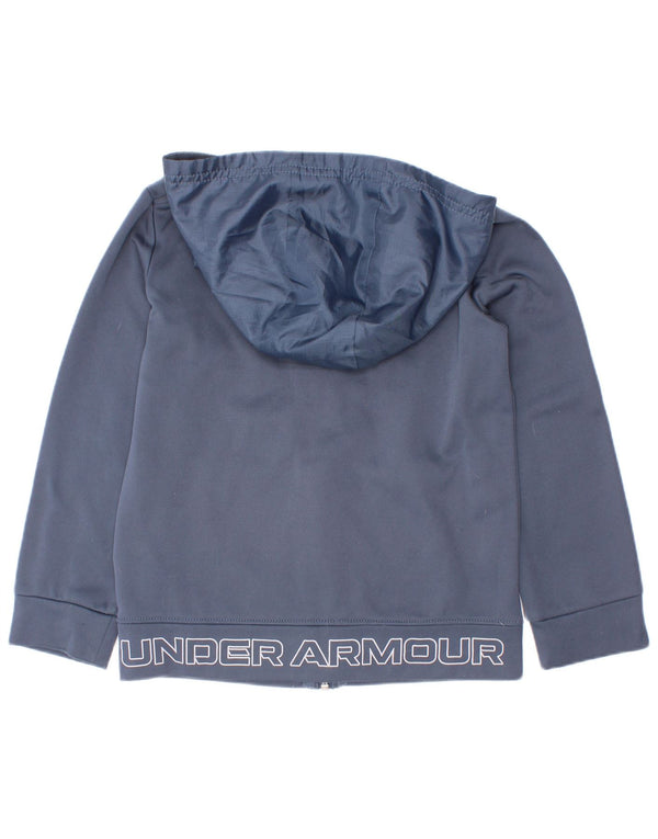 Under Armour Sweat à capuche zippé garçon 5-6 ans Bleu marine Polyester